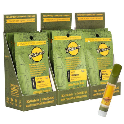 Wildwood Dispensary Grade Live Resin THCA Cartridge | 1g | 5ct Display