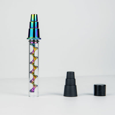 Glass Blunt Hand Pipe - Multiple Colors 5"