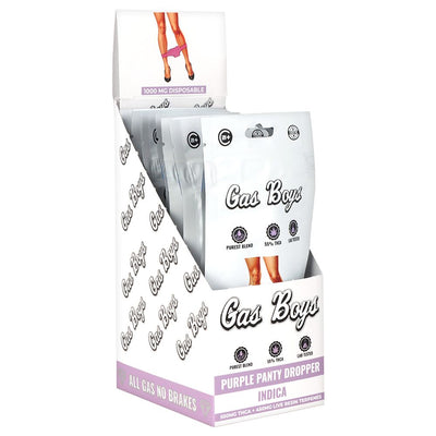 Gas Boys THCA Disposable Vape | 1g | 10ct Display - Indica Purple Panty Dropper 1000mg Disposable Packaging