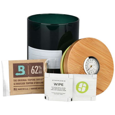 Stashlogix Bamboo Smart Jar w/ Boveda Pack - XL