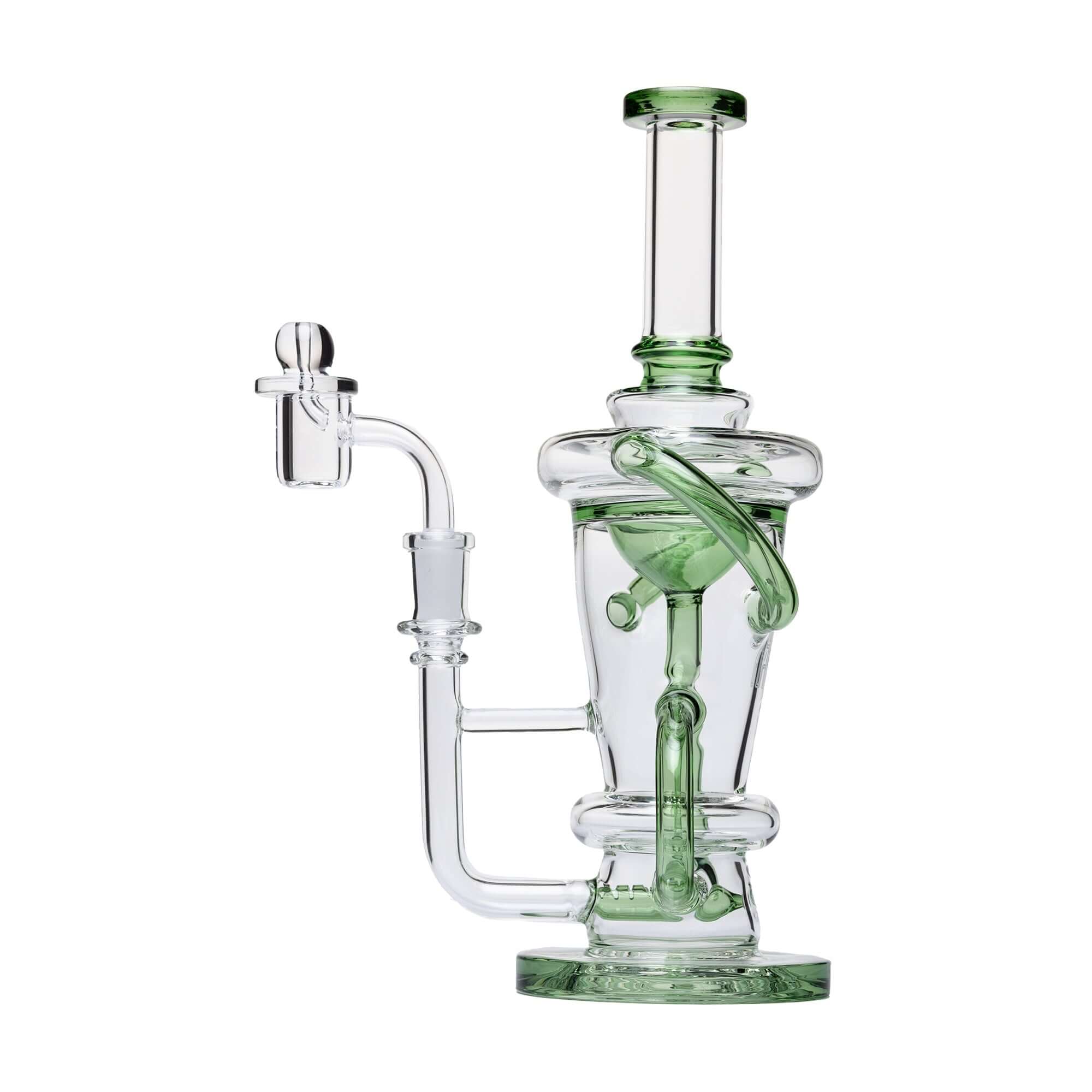 Human Grade 10.25" Straight Recycler Glass Water Pipe