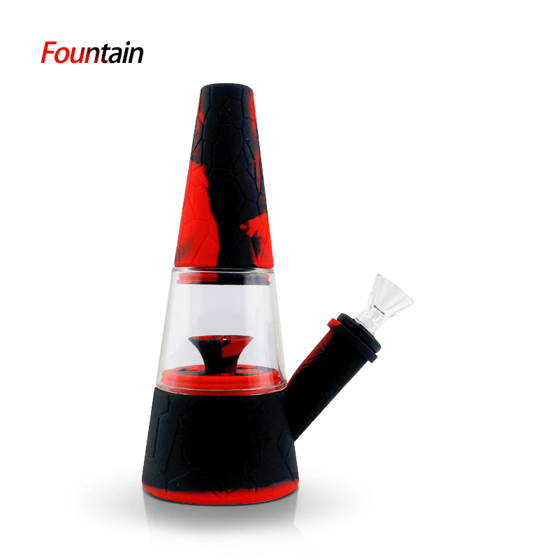 Waxmaid 7.87" Fountain Silicone Glass Water Pipe