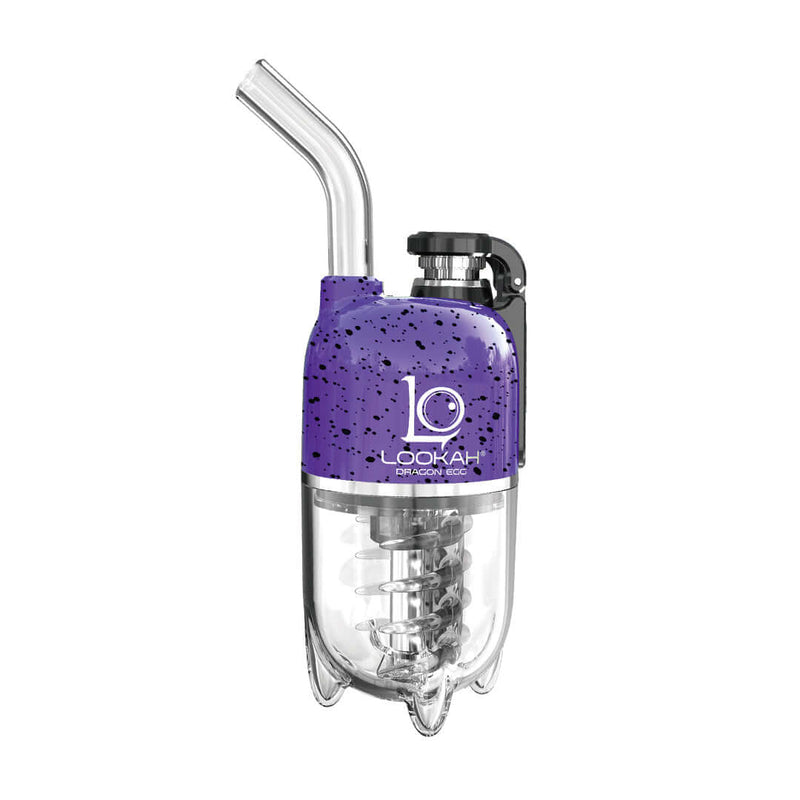 Lookah Dragon Egg Vaporizer in purple, compact design for powerful vaping experience with adjustable voltage settings.