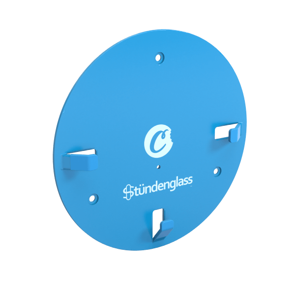 Cookies X Stündenglass Wall Mount in blue, designed for secure attachment of Stündenglass to any wall.