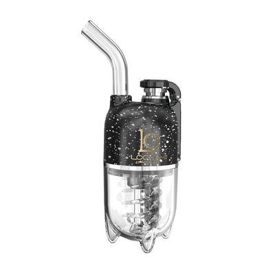 Lookah Dragon Egg Vaporizer featuring a sleek black design with a transparent base and unique spiral heating element.
