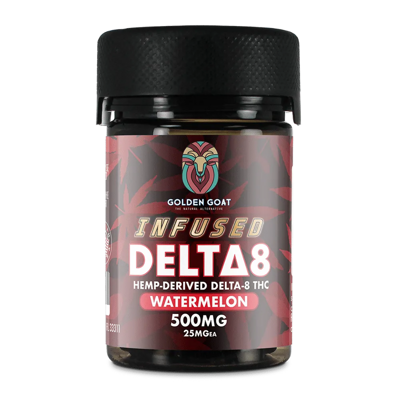 Infused Delta-8 Gummies, 500mg – Watermelon, 20ct