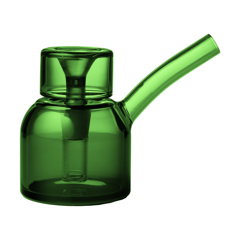 NWTN Home Vesper Bubbler in vibrant green, an elegant and functional smoking accessory inspired by Art Deco style.
