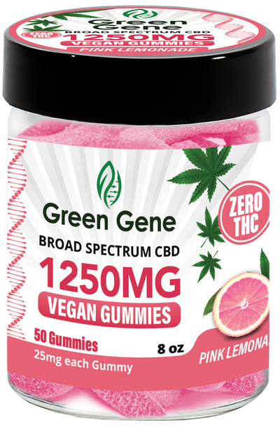 Green Genie CBD Vegan Pectin Infused Gummies w/ B12 Vitamins (625MG - 2500MG)