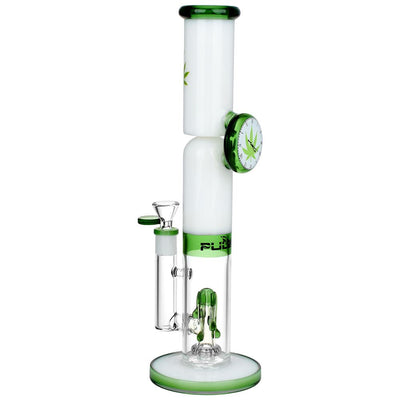 Pulsar 420 O'Clock Glow In The Dark Straight Tube Water Pipe - 13" / 14mm F