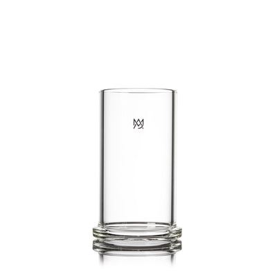 MJ Arsenal Piston Gravity Bong clear borosilicate glass design with logo.