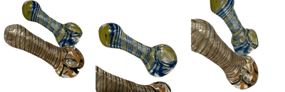 3-inch small striped glass hand pipe collection, colors may vary, ideal for tobacco use, for ages 18 and up.