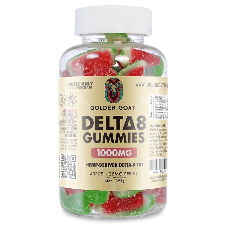 Delta 8 Gummies 1000mg - Watermelon Slices