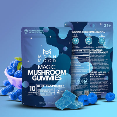 MDRN MOOD Magic Mushroom Gummies - Blue Raspberry