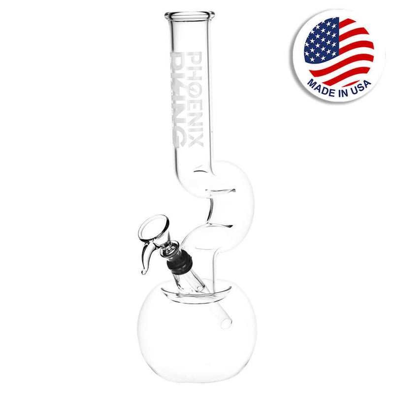 Phoenix Rising Switchback Beaker Water Pipe - 11.25" / Clear