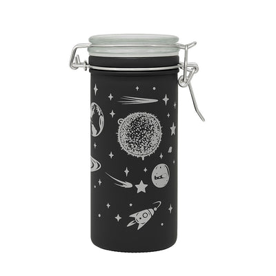 BLACK FROSTED - GALAXY STORAGE JAR