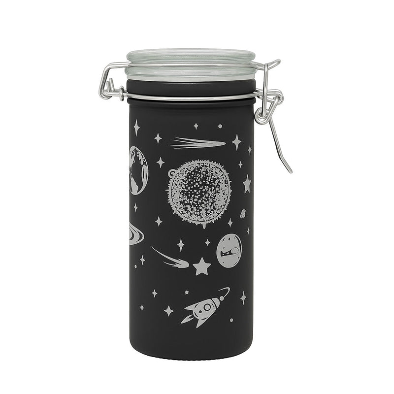 BLACK FROSTED - GALAXY STORAGE JAR