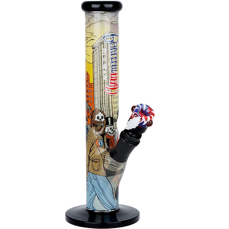 The Grateful Dead x Pulsar Inside Print Straight Tube Glass Water Pipe | 11.25" | 14mm F
