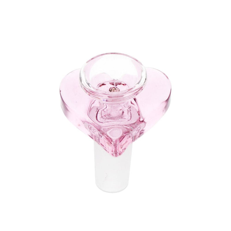 Pulsar Double Kiss Heart Glass Water Pipe - 11" / 14mm F